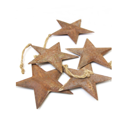 Gwiazda Gwiazdka metalowa blaszana Rdzawa 15cm